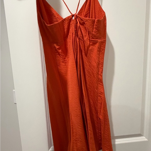 Madewell Vibrant Orange Backless Dress - Picture 2 of 3